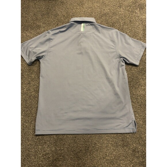 Rhoback Polo Shirt Mens M Blue Stripe Embroidered Casual Performance Golf Lot 3 - Picture 13 of 16